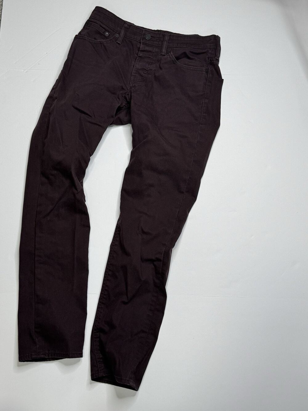 Levi’s 511 Jeans Men’s 30x30 Burgundy Purple Slim Fit Button Fly White Tab